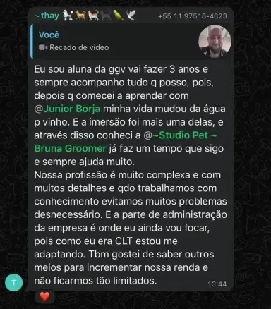 Depoimento aluno GGV